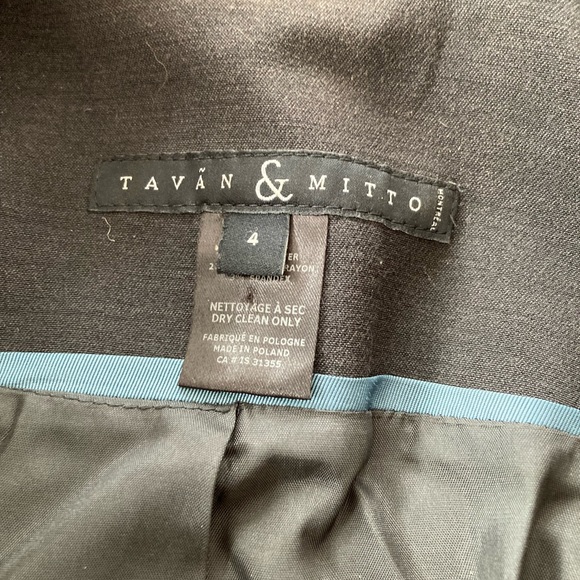 Tavan & Mitto suit with skirt Dark Grey size 4 US - Picture 7 of 9